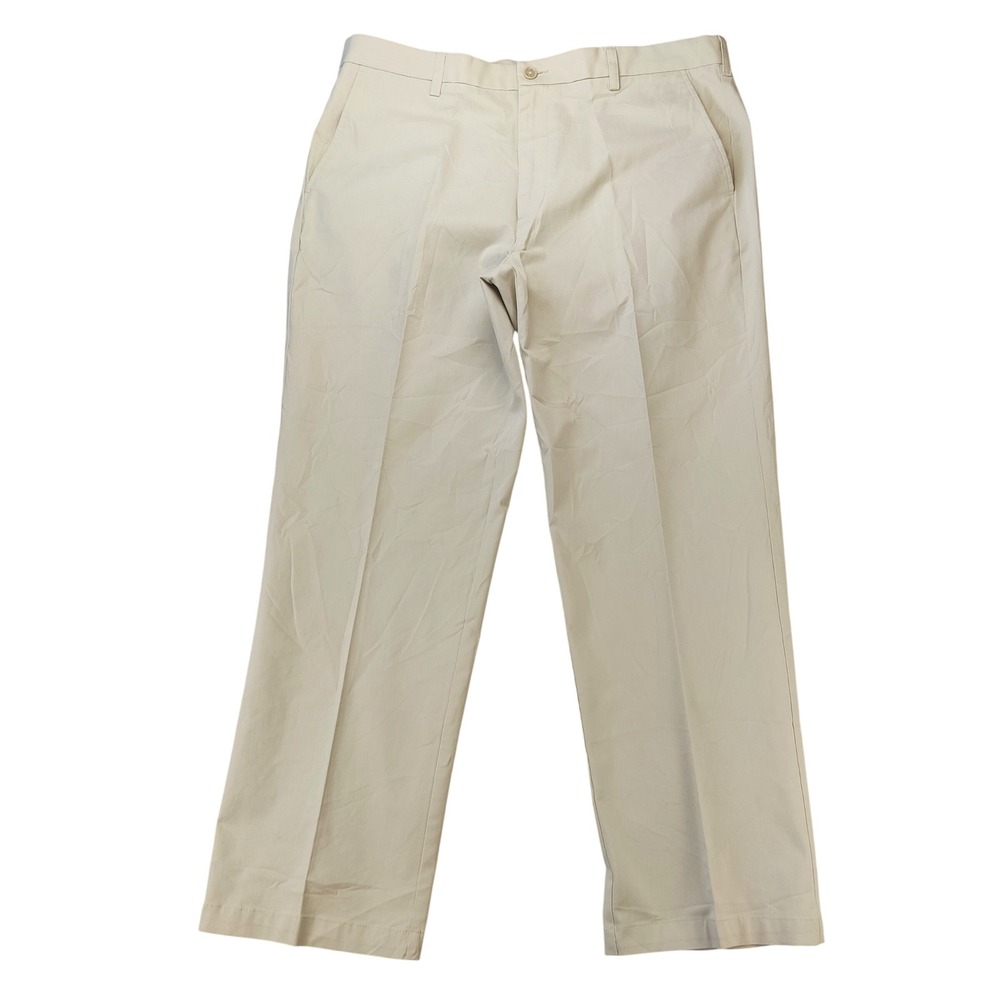 Croft & Barrow Pants Mens 40x32 Beige Classic Fit Khaki Cotton Blend Chinos